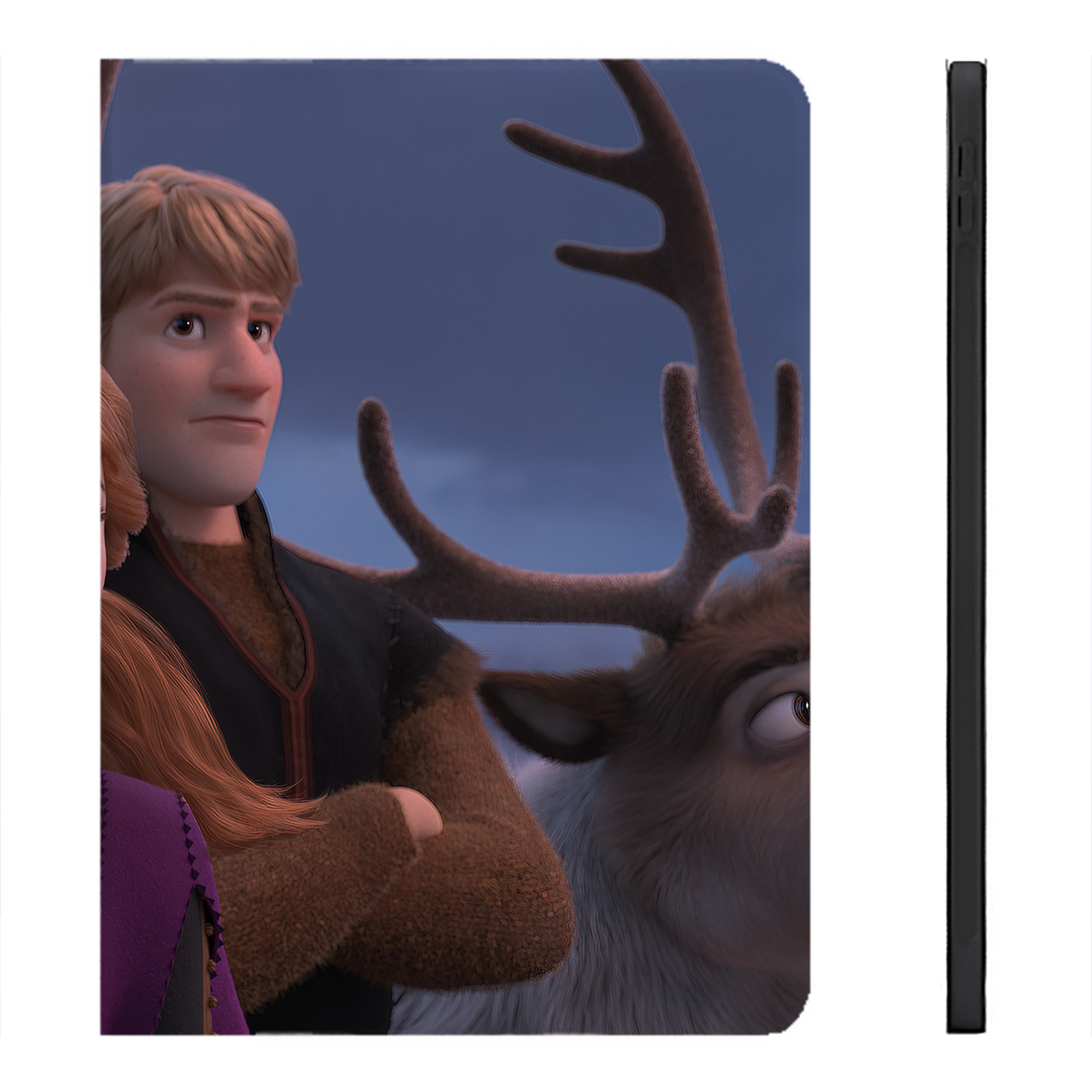 （画像用） アナと雪の女王 アンナ エルサ Frozen Anna Elsa IPadケース ペンホルダー付き ブックスタイルデザイン